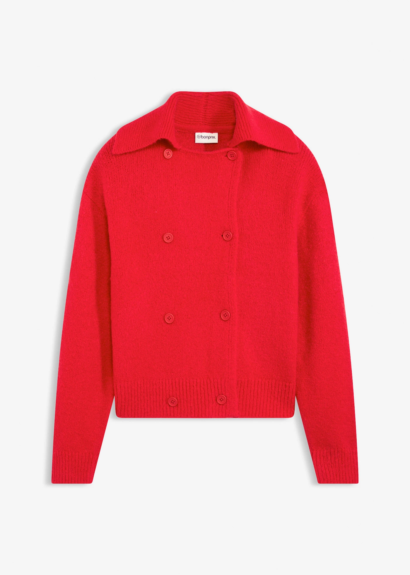 Gilet en grosse maille • rouge lave • Boutique bonprix