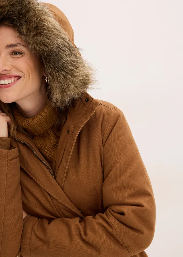 Parka longue et rembourrée • cognac • product-page.page-title-suffix