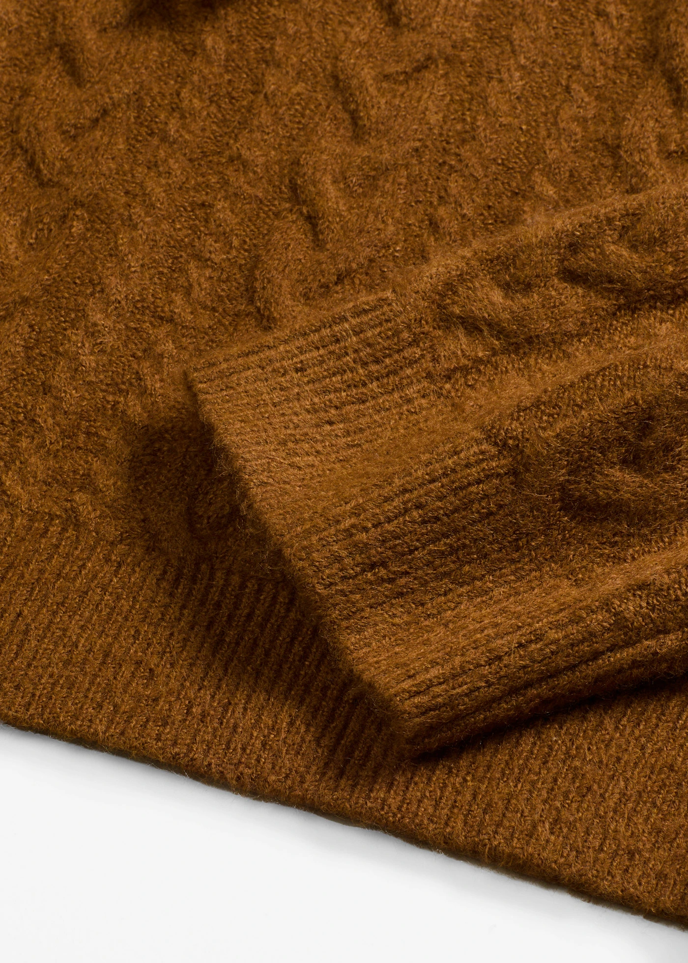 Pull en grosse maille avec capuche • cognac • Boutique bonprix