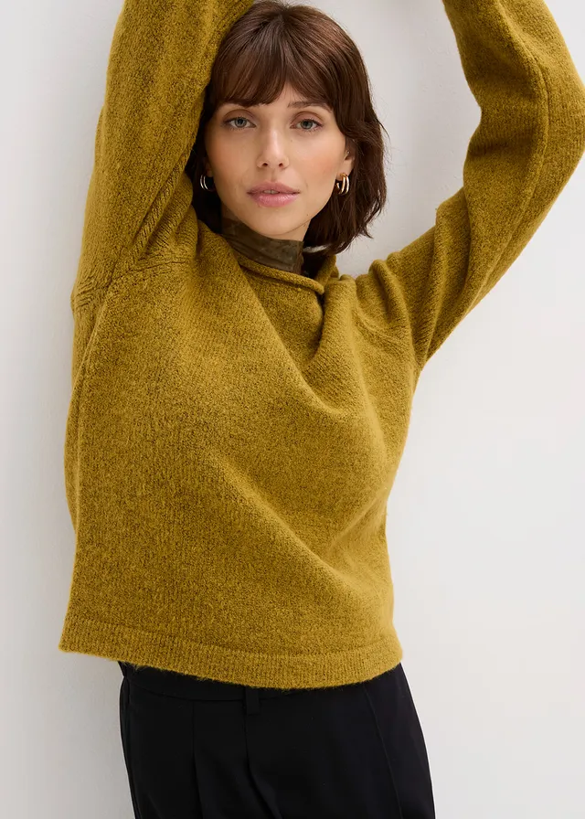 Pull col rond • vert gui chiné • product-page.page-title-suffix