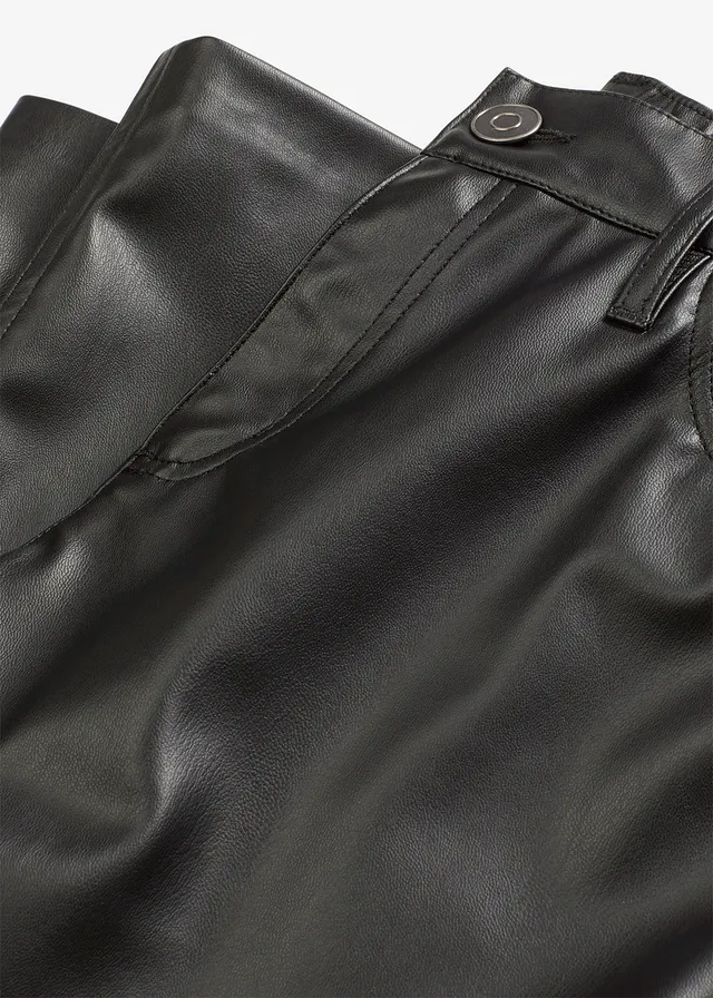 Broek van imitatieleer met een comfortband • zwart • product-page.page-title-suffix