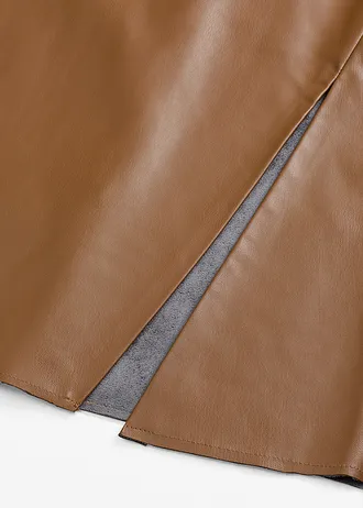 Pouzdrová sukně z umělé kůže • pimentová hnědá • bonprix obchod