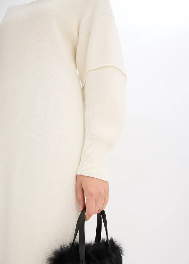 Robe en maille milano • blanc nacré • product-page.page-title-suffix
