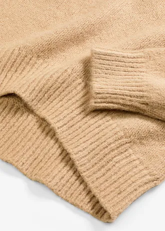 Oversized trui, Kleur: lichtkaki gemêleerd