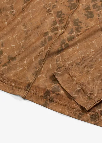 Tričko s dlouhým rukávem • zemitá olivová-zelená jmelí s grafickým potiskem • bonprix obchod