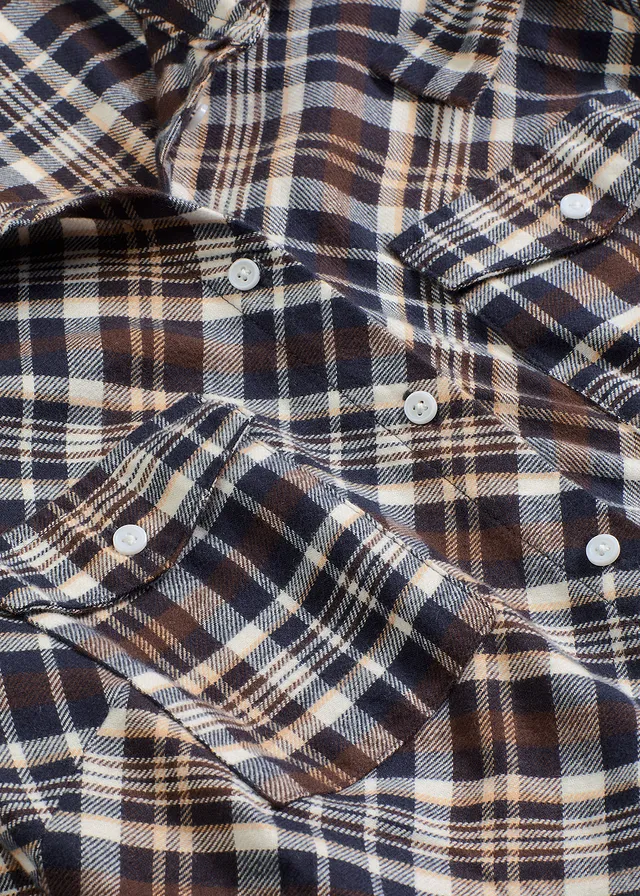 Robe-chemise en flanelle douce • marron foncé carreaux • product-page.page-title-suffix