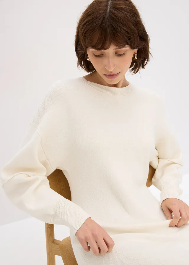 Robe en maille milano • blanc nacré • product-page.page-title-suffix