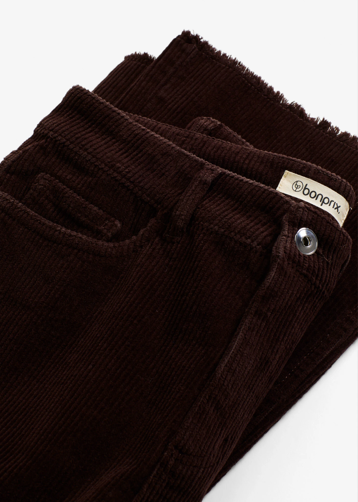 Manšestrové kalhoty s rozšiřujícím se střihem • tmavě hnědá • bonprix obchod