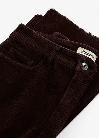 Flared broek van corduroy • donkerbruin • bonprix online shop