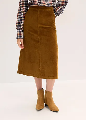 Manšestrová sukně • koňakově hnědá • bonprix obchod