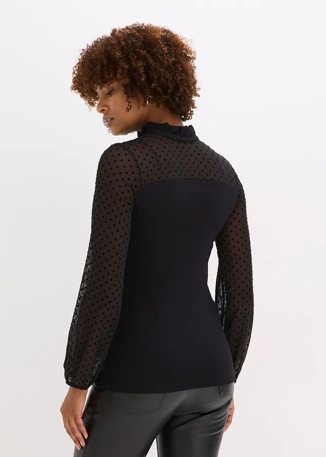 T-shirt en viscose extensible • noir • product-page.page-title-suffix