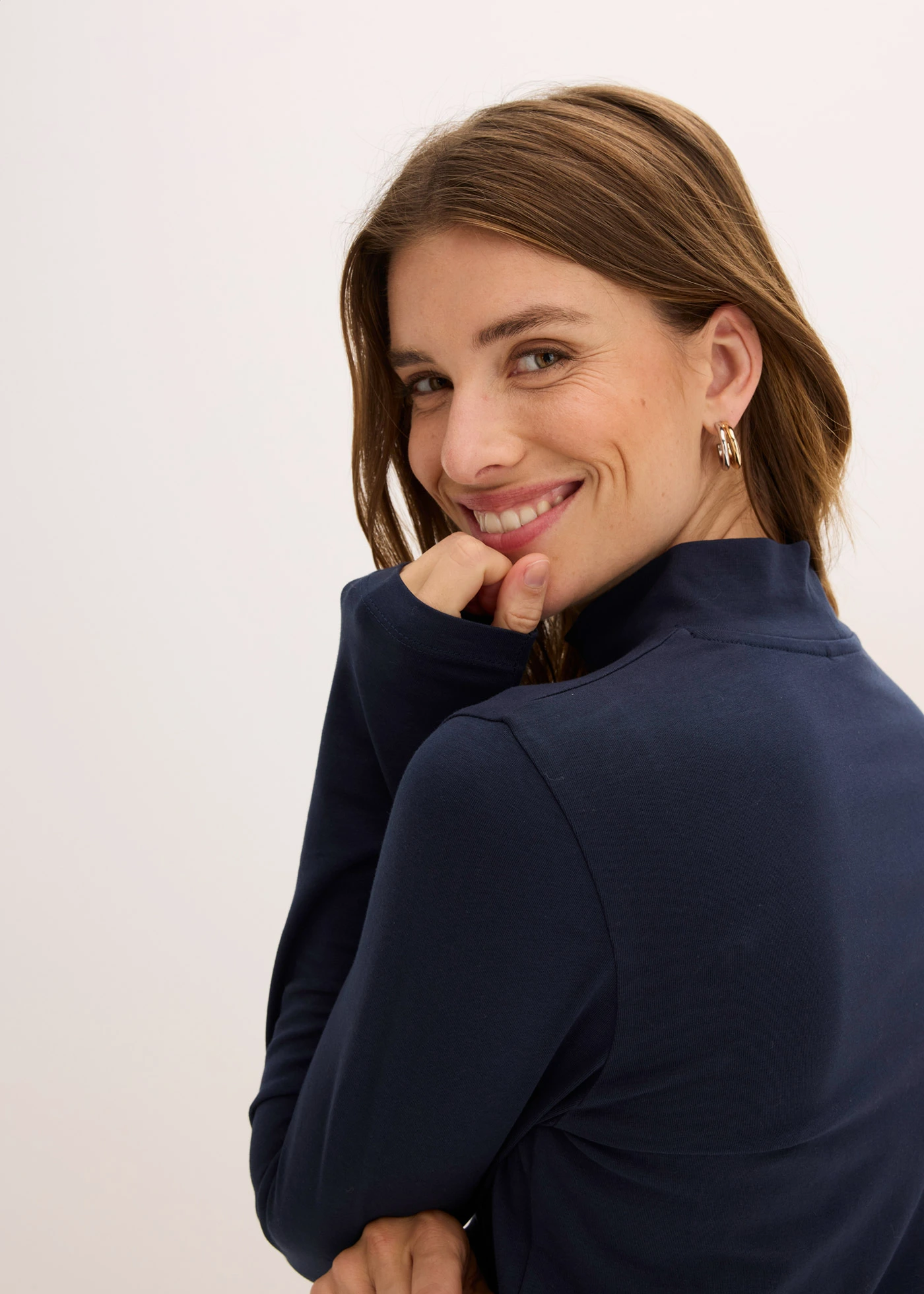 Přiléhavé tričko s dlouhým rukávem • inkoustově modrá • bonprix obchod