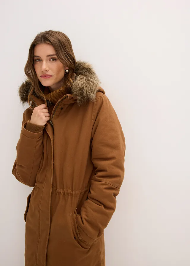 Parka longue et rembourrée • cognac • product-page.page-title-suffix
