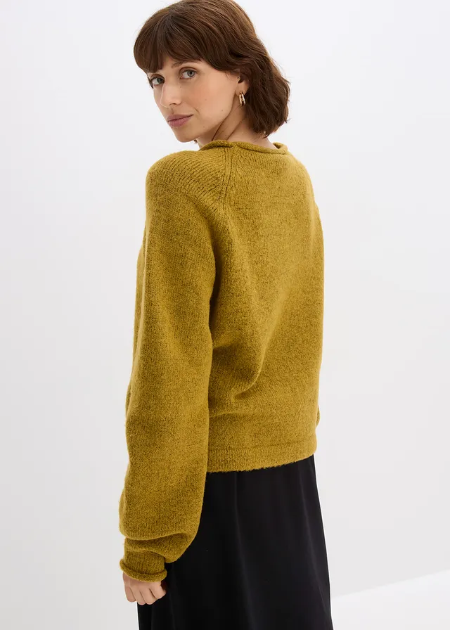 Pull col rond • vert gui chiné • product-page.page-title-suffix
