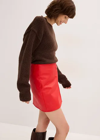 Sukně z umělé kůže • lávově červená • bonprix obchod