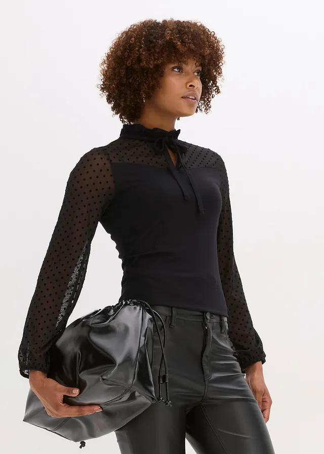 T-shirt en viscose extensible • noir • product-page.page-title-suffix