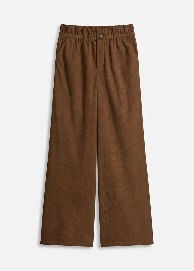 Pantaloni reiați cu crac larg