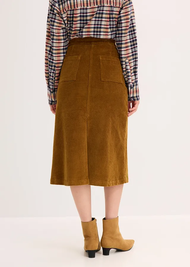 Corduroy midirok • cognac • product-page.page-title-suffix