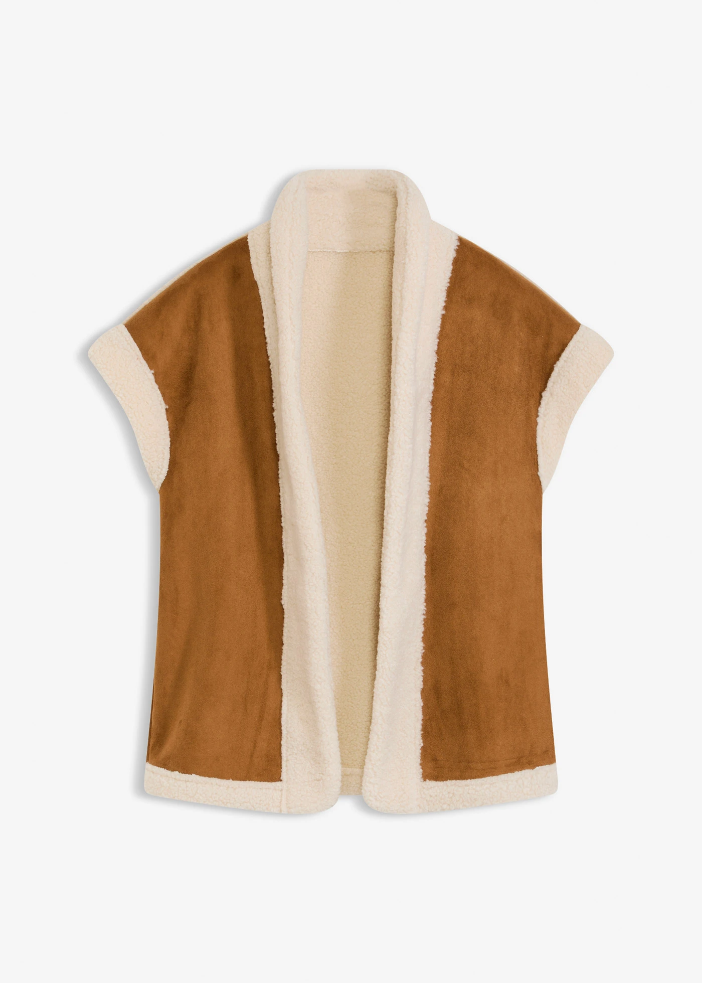 Gilet van imitatiebont • cognac/ecru • bonprix online shop