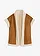 Gilet van imitatiebont, Kleur: cognac/ecru