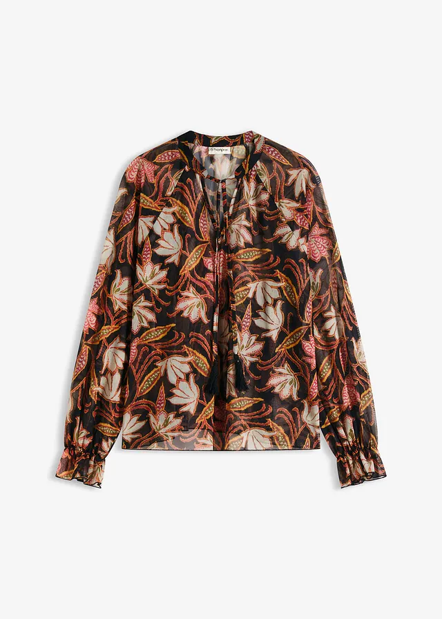 Bluză-tunică din material mesh moale