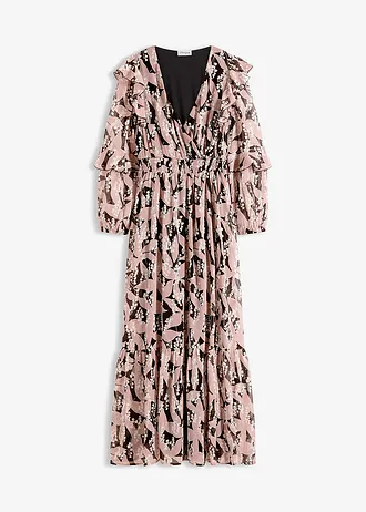 Šifónové šaty s volány