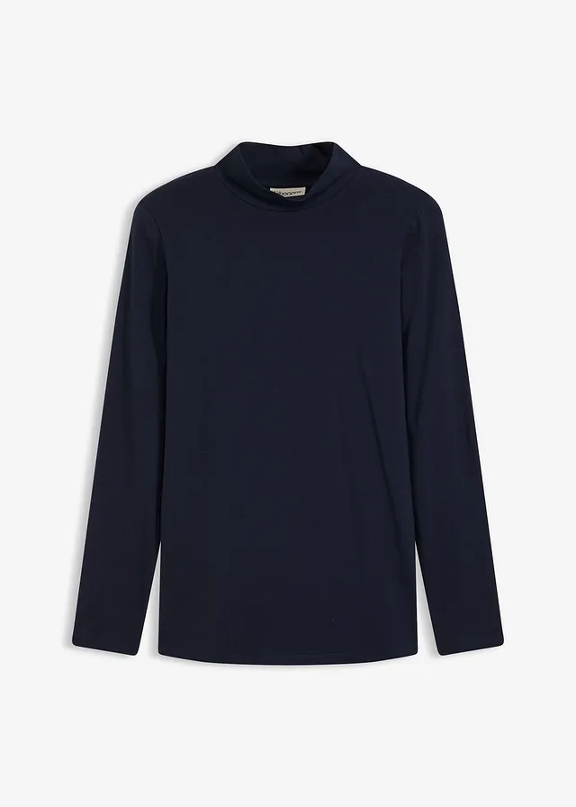 Přiléhavé tričko s dlouhým rukávem • inkoustově modrá • bonprix obchod