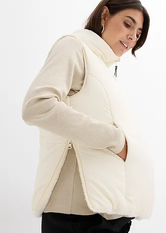 4-in-1 omkeerbare zwangerschaps bodywarmer • beige-wolwit • bonprix online shop