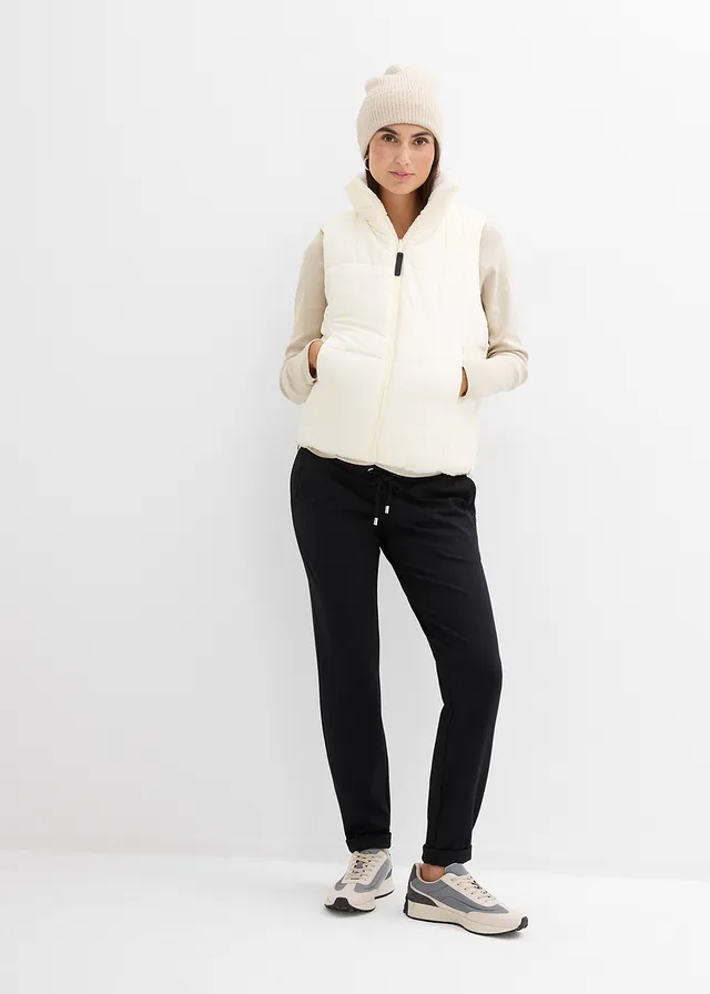 Gilet sans manches réversible de grossesse, Couleur: beige-écru