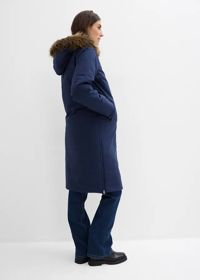 Doudoune de grossesse et de portage • bleu foncé-beige • product-page.page-title-suffix