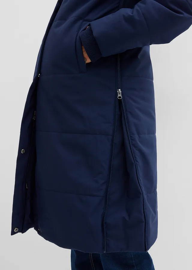 Doudoune de grossesse et de portage • bleu foncé-beige • product-page.page-title-suffix