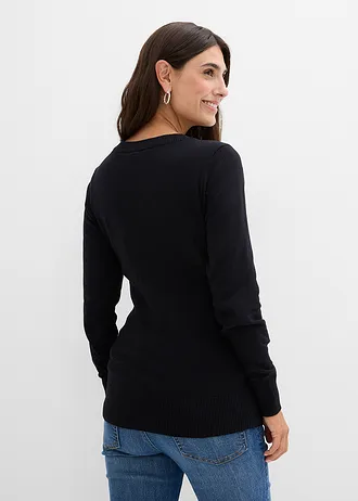 Pull de Noël pour la grossesse • noir-écru • Boutique bonprix