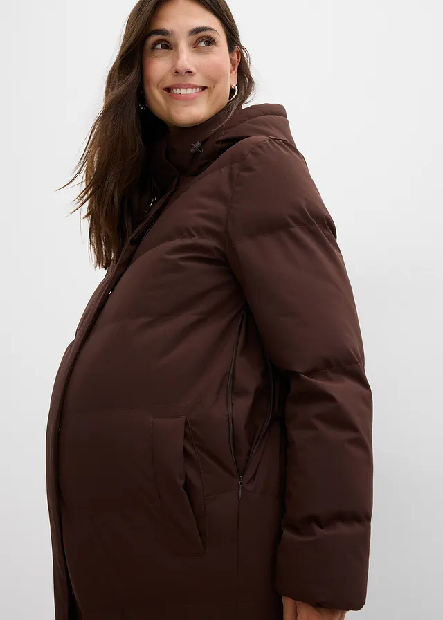 Manteau de grossesse 2-en-1 chaud et matelassé avec fonction portage • marron foncé • product-page.page-title-suffix