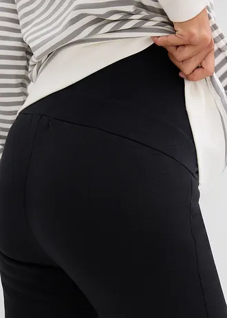 Hřejivé těhotenské kalhoty s plyšovou podšívkou • černá • bonprix obchod