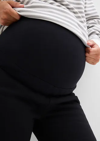 Hřejivé těhotenské kalhoty s plyšovou podšívkou • černá • bonprix obchod