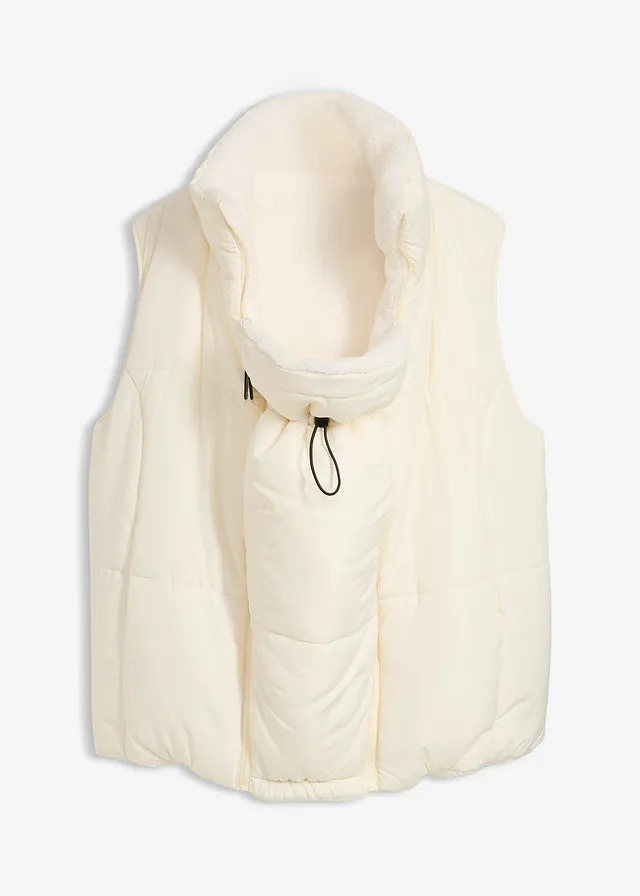 Gilet sans manches réversible de grossesse, Couleur: beige-écru