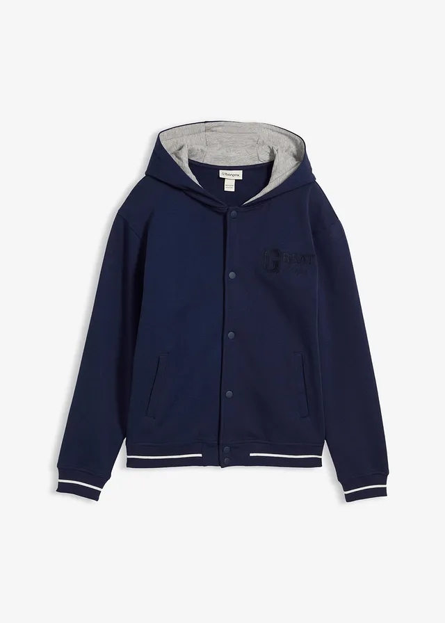 Geacă casual tip college din bumbac organic 100%