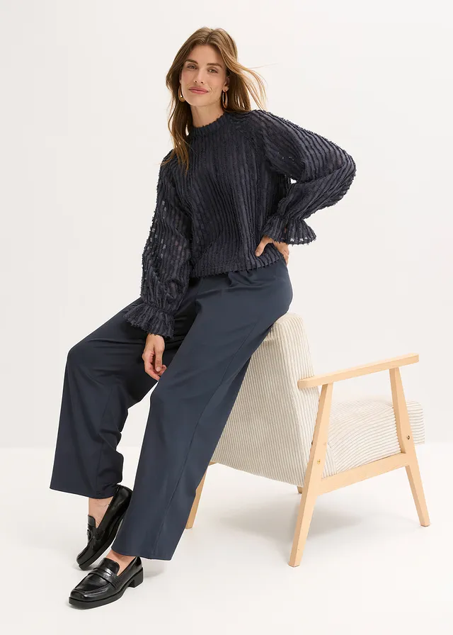 Blouse texturée • bleu nuit • product-page.page-title-suffix