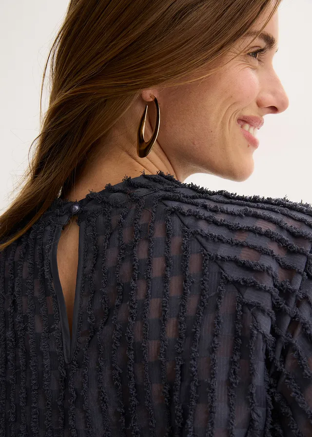 Blouse texturée • bleu nuit • product-page.page-title-suffix
