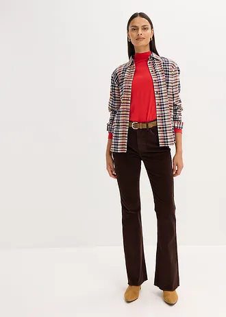 Přiléhavé tričko s dlouhým rukávem • lávově červená • bonprix obchod