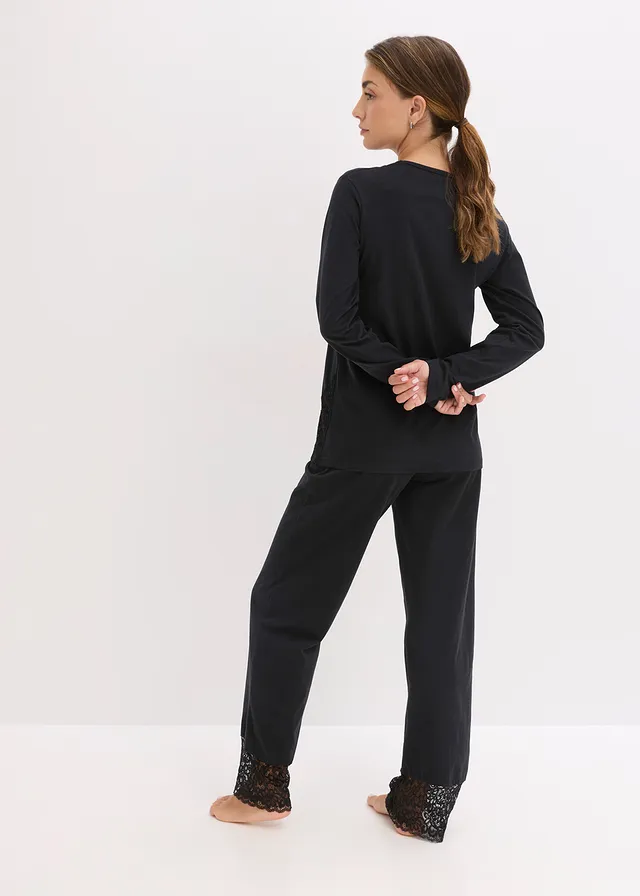 Pyjama avec finitions dentelle • noir • product-page.page-title-suffix