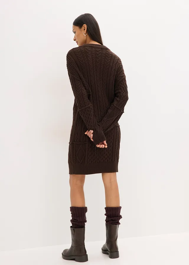 Robe en maille torsadée • marron foncé • product-page.page-title-suffix