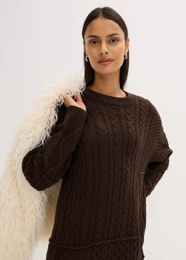 Robe en maille torsadée • marron foncé • product-page.page-title-suffix