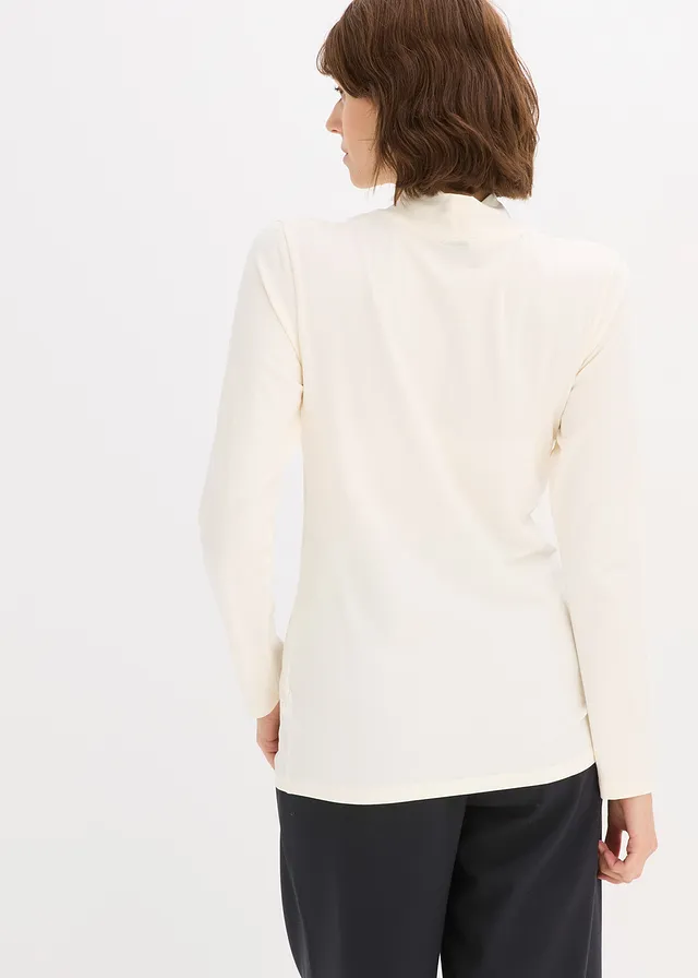 T-shirt manches longues ajusté • blanc nacré • product-page.page-title-suffix