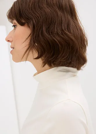 Přiléhavé tričko s dlouhým rukávem • perlově bílá • bonprix obchod