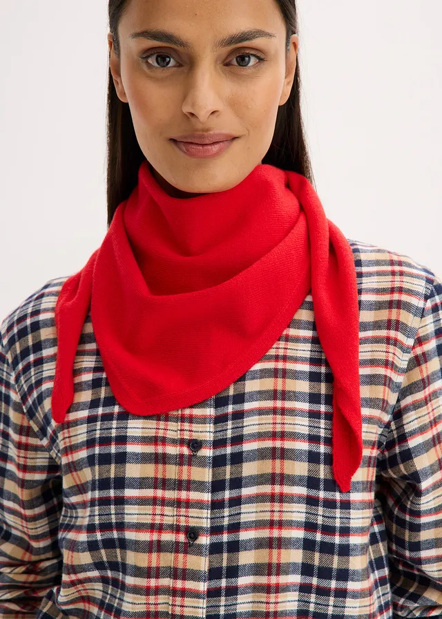 Écharpe triangulaire en maille • rouge lave • product-page.page-title-suffix
