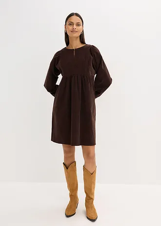 Robe en velours côtelé, Couleur: marron foncé