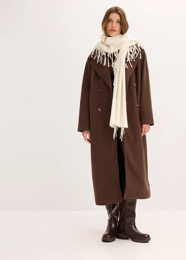 Manteau oversize, Couleur: marron foncé