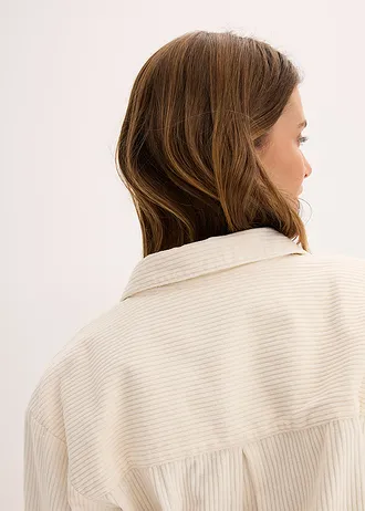 Manšestrová košile z bavlny • perlově bílá • bonprix obchod