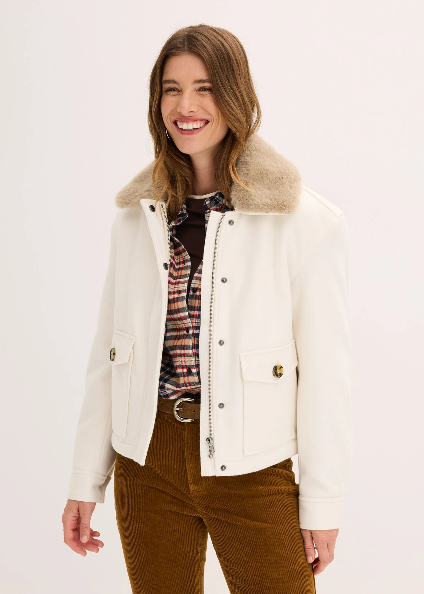 Veste d’hiver • blanc nacré • Boutique bonprix